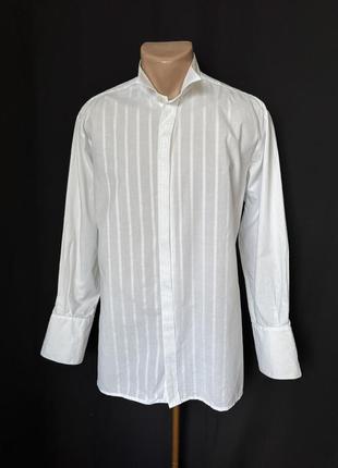 Tony d біла сорочка під смокінг вінтаж під запонки під метелика бавовна вінтаж ретро