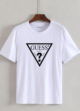 Женская футболка оверсайз oversize guess гесс белая