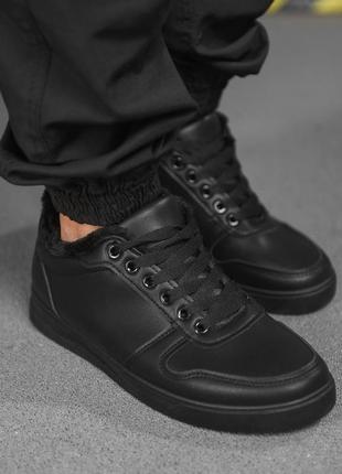 Зимние мужские кроссовки lixon black, кроссовки зимние, мужская обувь, кроссовки натуральная кожа