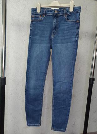 Класичні джинси, світлі скіні zara 38 р