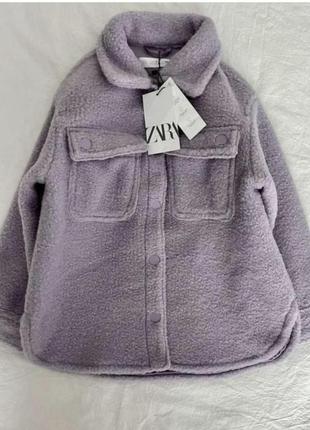 Стильная и практичная куртка-рубашка zara букле.