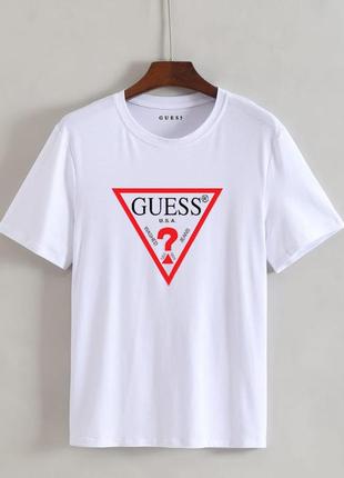 Женская футболка оверсайз oversize guess гесс белая