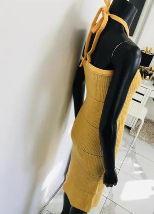 Вязаное трендовое платье из коттона s2 фото