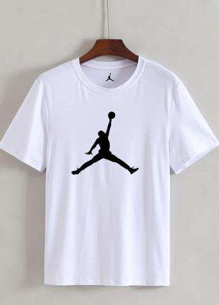 Женская футболка оверсайз oversize jordan via джордан белая