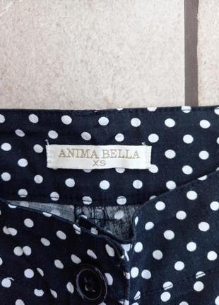 Шорты anima bella джинсовые короткие черные в горошек базовые2 фото