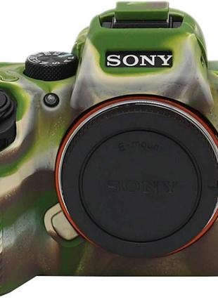 Захисний силіконовий чохол для фотоапаратів sony a7 iii, a7r iii, a7s iii, a9 - камуфляжний