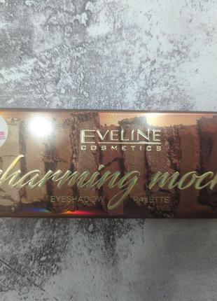 Палетка теней для век eveline charming mocha eyeshadow, 12 г