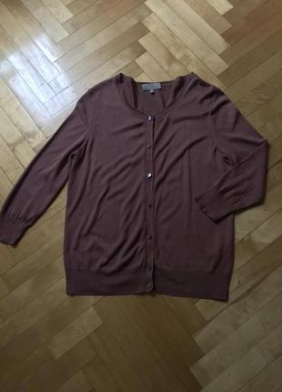 Кофта кардиган сиреневый шелк котон от ghost пог 47 см