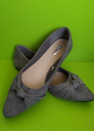 Серые туфли балетки primark, 6/39