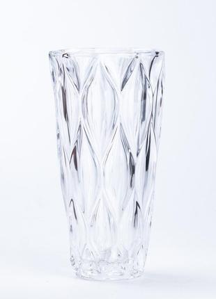 Ваза для квітів 29.5 (см) ваза для великих букетів ø 13 (см) скляна прозора