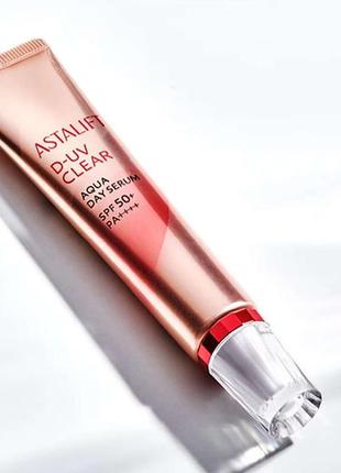 Денна сироватка з уф-захистом і астаксантином fujifilm astalift d-uv clear aqua day serum spf50+pa++++, 30 мл., японія