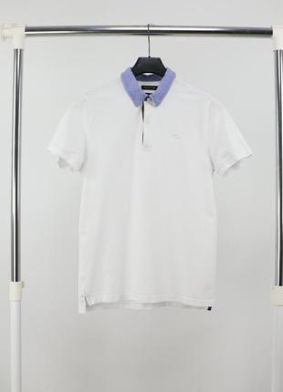 Мужская белая поло футболка massimo dutti / оригинал <unk> s <unk>