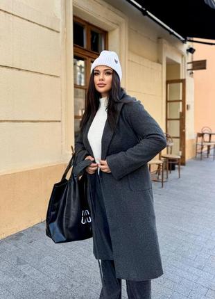Пальто кашемир шерсть на подкладке
