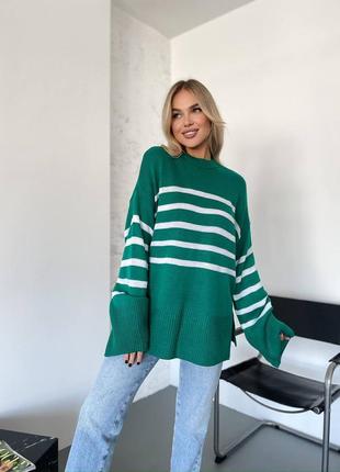 Вʼязаний светр бавовна не кошлатиться