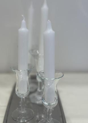 Вінтажні свічники у вигляді чарочок з кришталю, німеччина