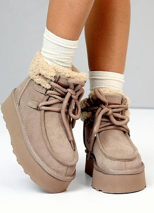 Угги женские на шнуровке