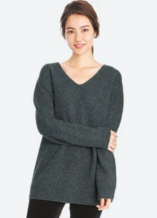 Uniqlo оверсайз свитер из овечьей шерсти
