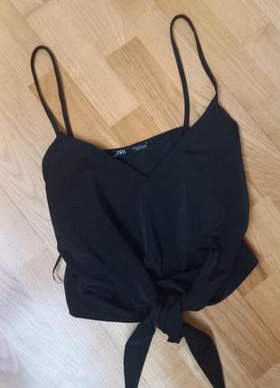 Топ майка zara с узлом