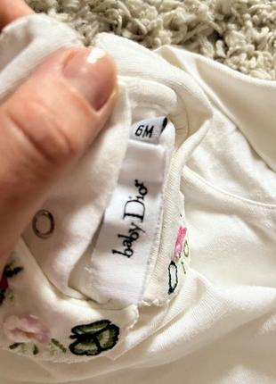 Боді baby dior для дівчинки, 6 місяців