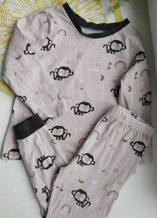 George пижама хлопок 3-4 года 98-104 см обезьянка