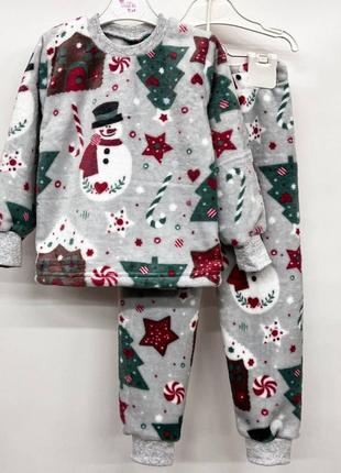Піжама тепла махрова дитяча підліткова для дівчинки