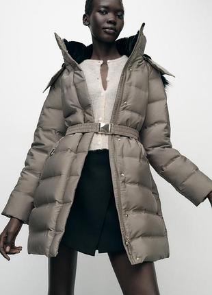 Пуховик женский норочный zara new