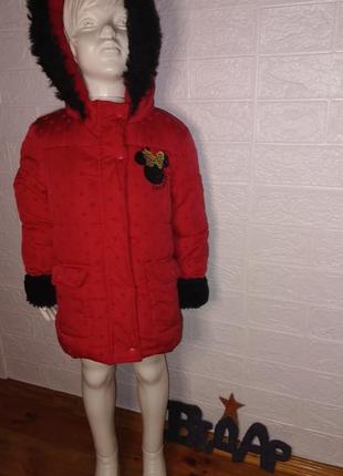 Теплая демисезонная куртка десней минные маус 2-3 года