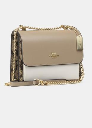 Кожаная сумка коач coach klare