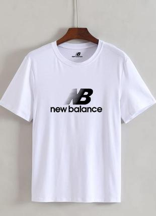 Женская футболка оверсайз oversize new balance нью беланс белая1 фото