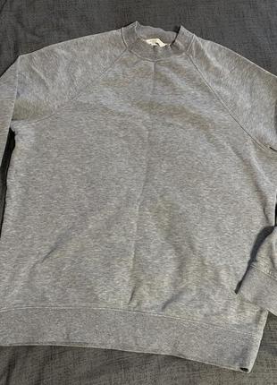 Базовый свитшот h&m size s в сером цвете