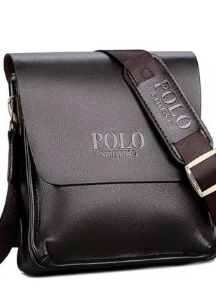 Чоловіча сумка планшетка чорна polo