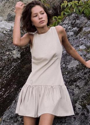 Zara короткое платье с бантами