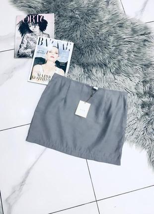 Базовая серая юбка из модала в классическом деловом стиле vila clothes