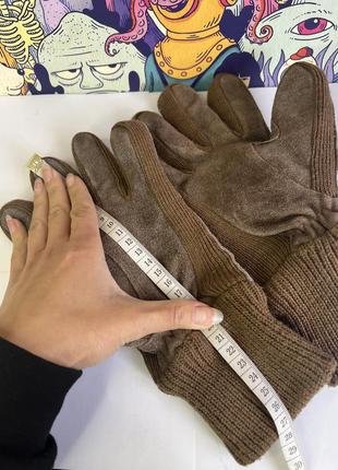 Перчатки замшевые