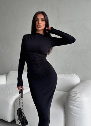 Платье миди, 2 цвета, платье,микродайвинг