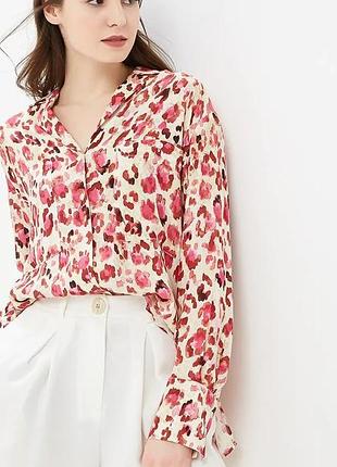 Нова брендова блузка "love frontrow" рожевий леопард. розмір s.