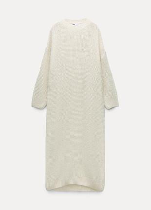 Вовняне вязане плаття/светр павутинка zara
