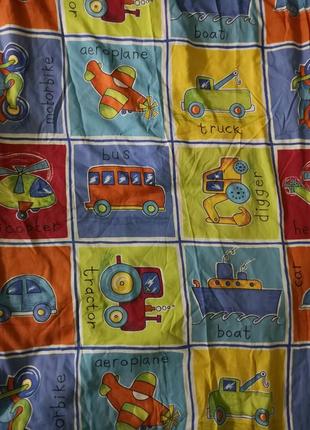 Штори в дитячу бавовна принт транспорт