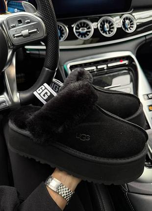 Уги угі угги уггі ugg funkette slipper chestnut black platform