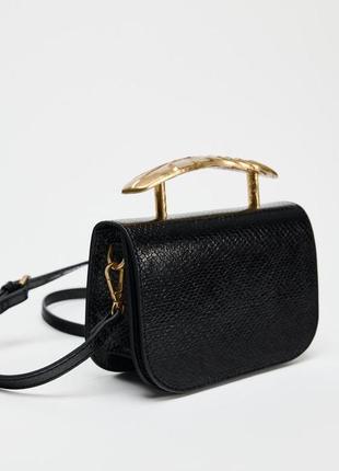 Сумка з металевою ручкою zara