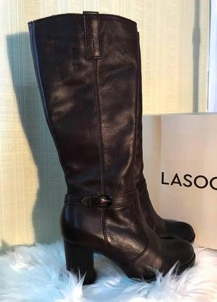 Нові шкіряні зимові чоботи сапоги бренду lasocki