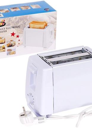 Тостер електричний для хліба на 2 тости bh-002a "білий"