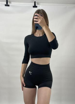 Gymshark рашгард з отвором на пальчик спортивна кофта