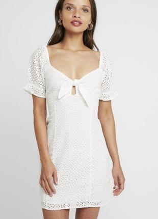 Платье miss selfridge белое прошва батист