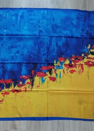 Патриотические украинские платки, платок флаг, сувенир, желто голубый платок, платье2 фото