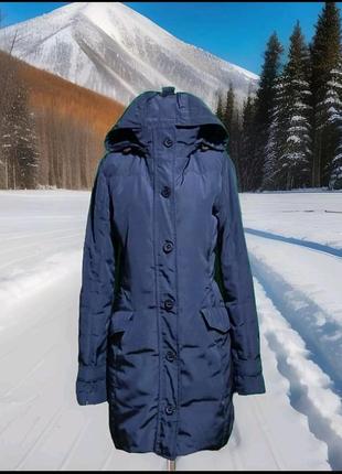 Женская зимняя куртка синего цвета tommy hilfiger, размер s