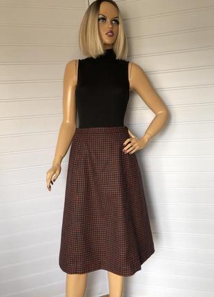 Твидовая шерстяная юбка
