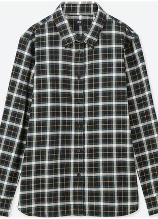 Uniqlo фланелевая рубашка в клетку.
