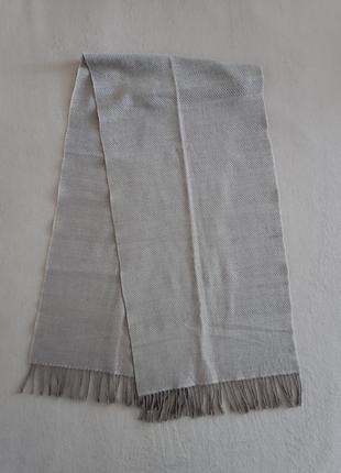 Теплый шерстяной шарф светло-коричневый