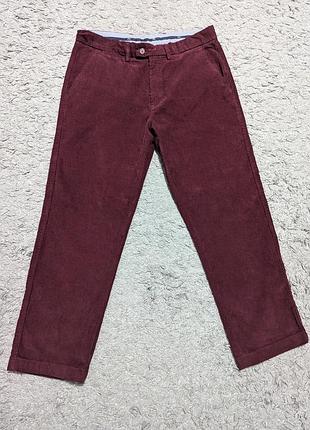 Очень качественные вельветовые брюки в оригинальном бордовом цвете от samuel windsor, size w34l30 замеры в описании